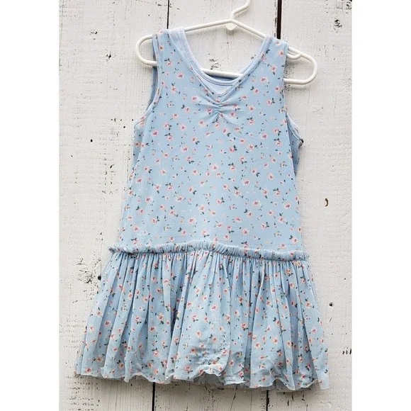 Pippa & Julie | Dresses | Pippa Julie Dress Sz 5 Dress Blue Flowers Ruffle  Skirt Ballerina Preowned | Poshmark